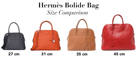 Hermes bolide sizes